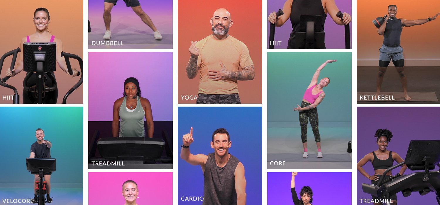 Assortment of various types of workouts